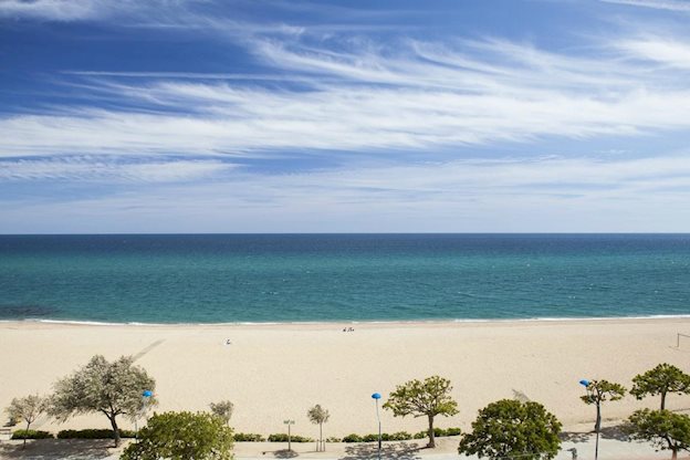 Strand bij Sorra d'Or Hotel in Malgrat de Mar, Spanje foto 3