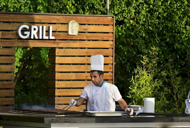 Restaurant in het White City Beach Hotel in Alanya, Turkije foto 3