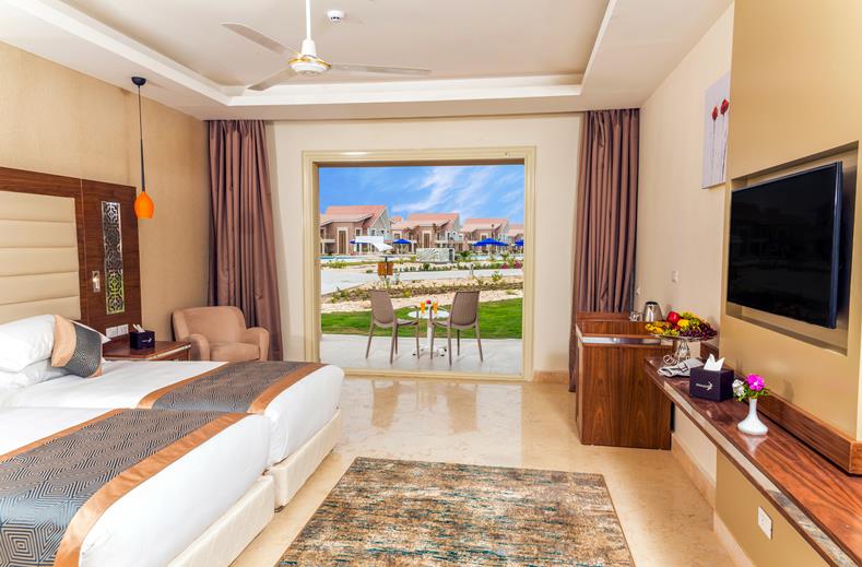 Hotelkamer in Abu Dabbab Resort in Marsa Alam, Egypte foto 3
