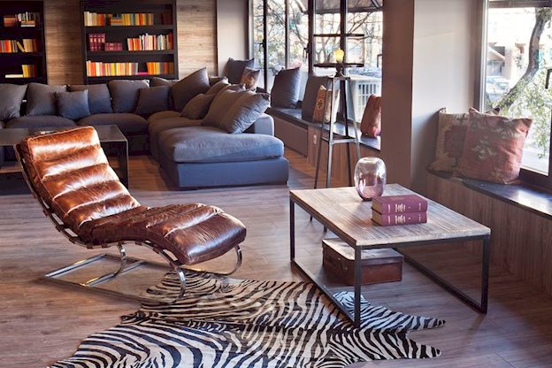 Lobby van het Acta Madfor Hotel in Madrid, Spanje foto 1