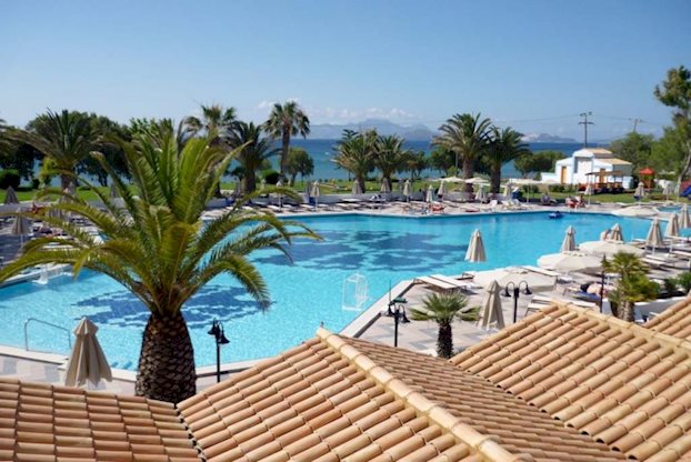 Zwembad van Aegean View Aqua Resort in Psalidi, Griekenland foto 4