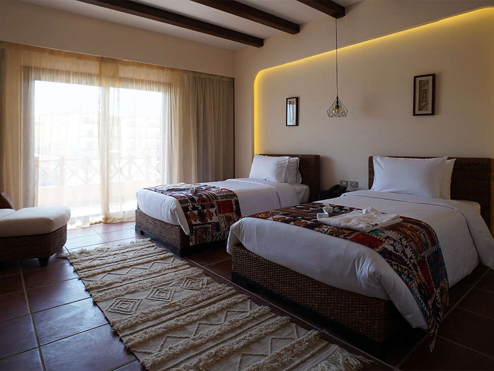 Hotelkamer in Amarina Jannah Resort in Port Ghalib, Egypte foto 3