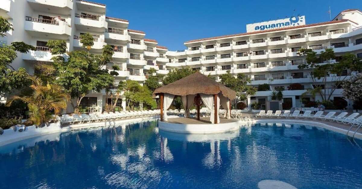 Zwembad van  Appartementen Aguamar Hotel Los Cristianos, Spanje foto 1