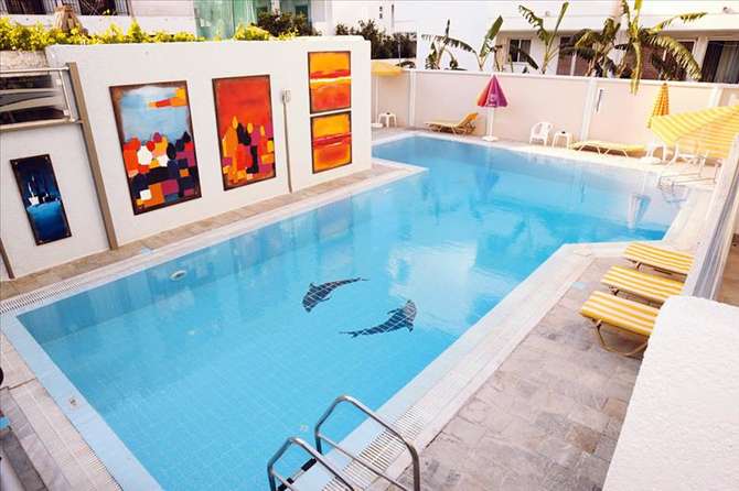 Zwembad van Appartementen Sunrise Hotel in Kos-Stad, Griekenland foto 1