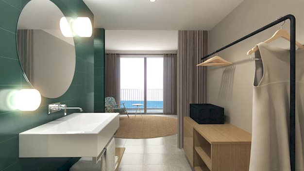 Hotelkamer in Aqua Silhouette Hotel in Malgrat de Mar, Spanje foto 3