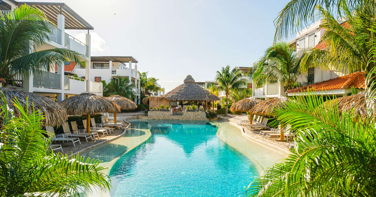 Zwembad van Bonaire Resort Kralendijk, Nederlandse Antillen foto 1