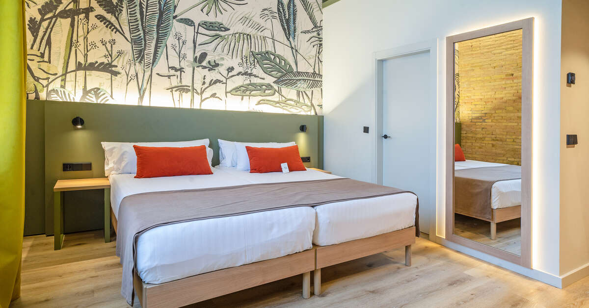 Hotelkamer in Checkin Hotel Valencia, Spanje foto 1