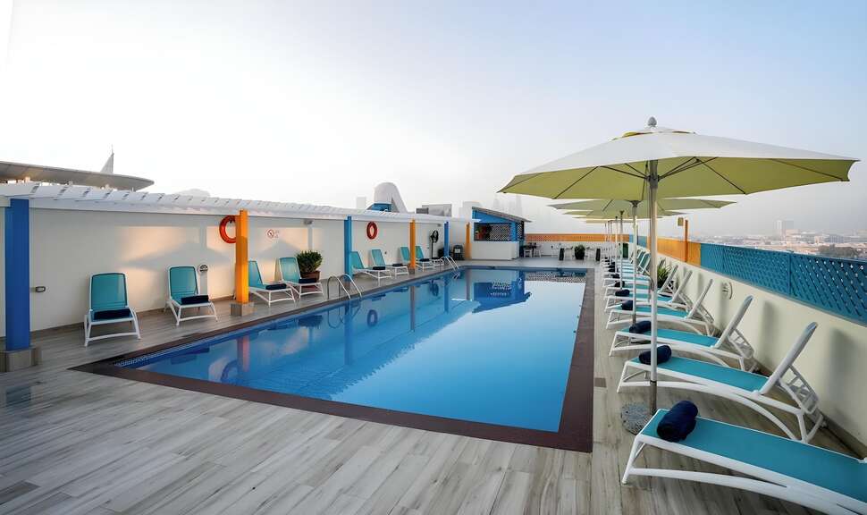 Zwembad van Citymax Bur Dubai Hotel Dubai, Verenigde Arabische Emiraten foto 2