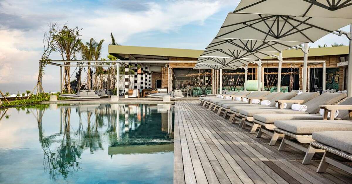 Zwembadzijde bij COMO Uma Hotel Canggu, Indonesie foto 1