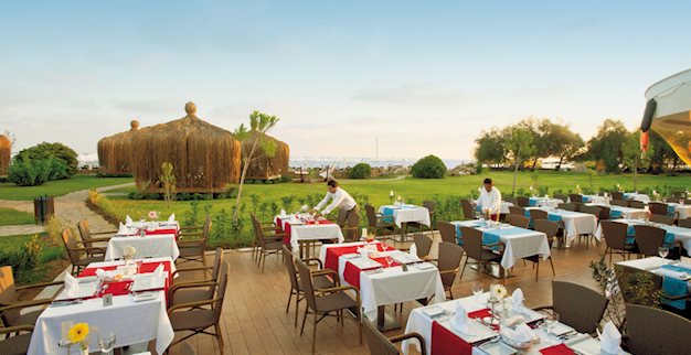 Restaurant in het Crystal Tat Beach Hotel in Belek, Turkije foto 2