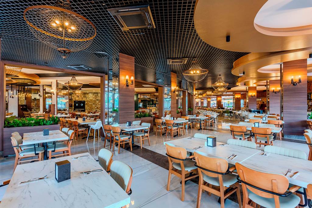 Restaurant in het Eftalia Blue Hotel Alanya, Turkije foto 2