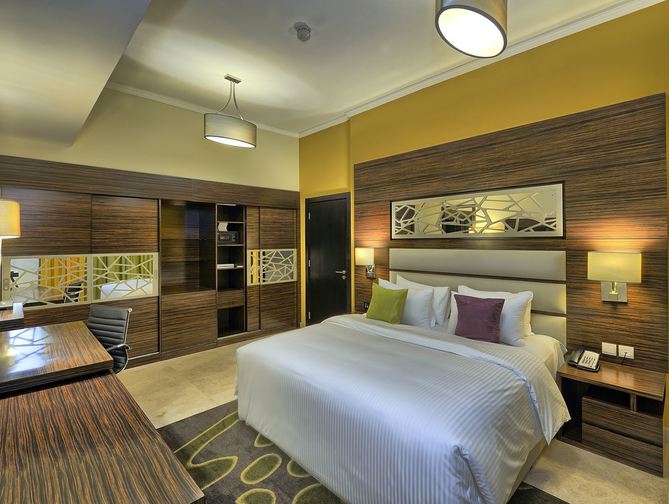 Hotelkamer in Ghaya Grand Hotel in Verenigde Arabische Emiraten, Dubai  foto 3