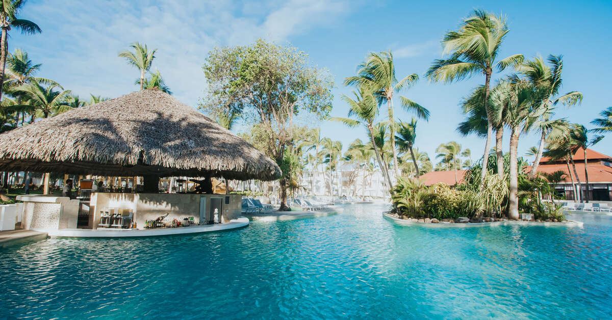 Zwembad van Grand Bavaro Princess Hotel in Punta Cana, Dominicaanse Republiek foto 2