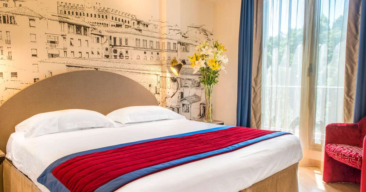 Hotelkamer in Grand Mediterraneo Hotel Florence, Italië foto 1