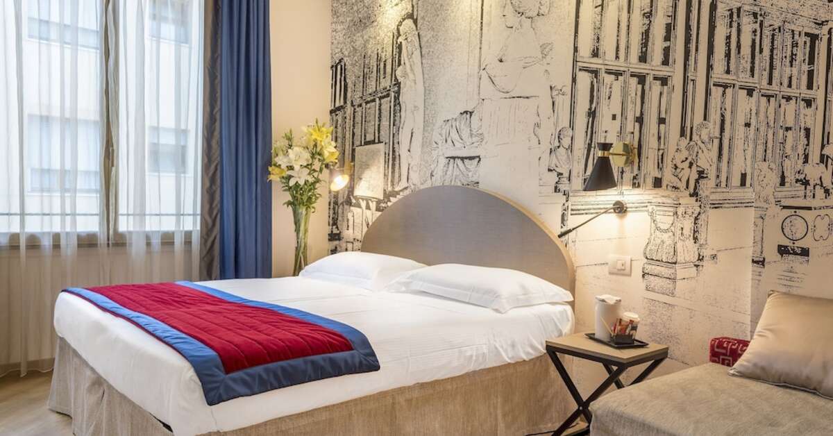 Hotelkamer in Grand Mediterraneo Hotel Florence, Italië foto 2
