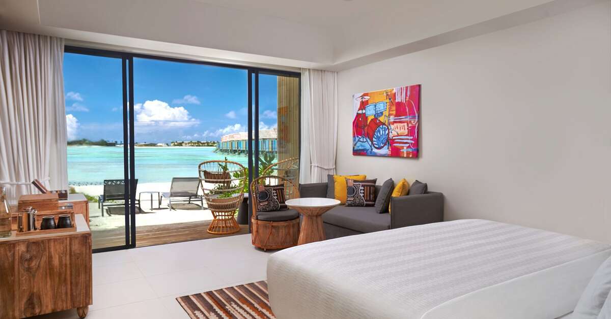 Hotelkamer in Hard Rock Hotel Emboodhoo South, Malediven foto 3