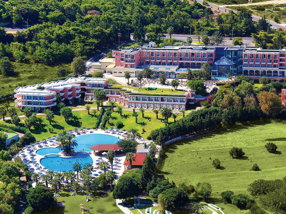 Buitenkant van Kresten Palace Hotel in Kalithea, Griekenland foto 1