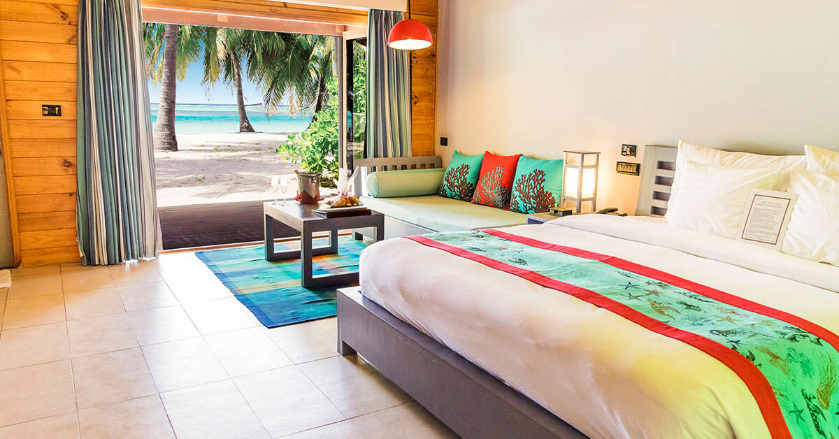 Hotelkamer in Meeru Island Resort & Spa Hotel Meerufenfushi, Malediven foto 3