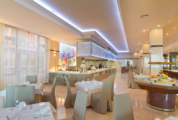 Restaurant in het MS Amaragua Hotel in Torremolinos, Spanje foto 3