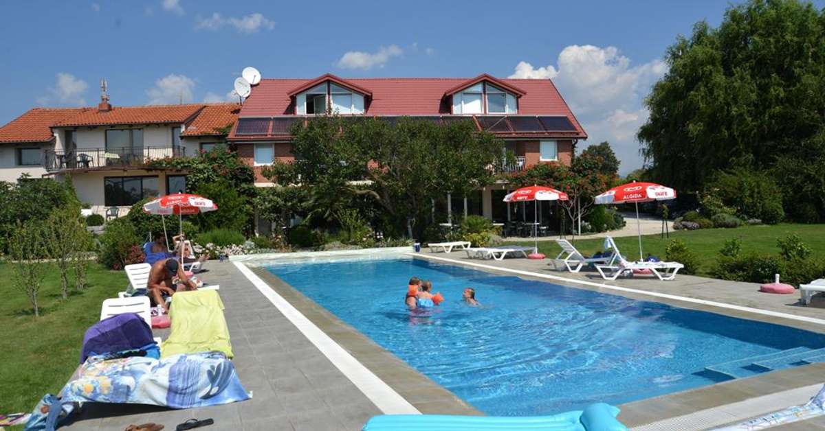 Zwembad van Oaza Inn Hotel Ohrid, Macedonië foto 2