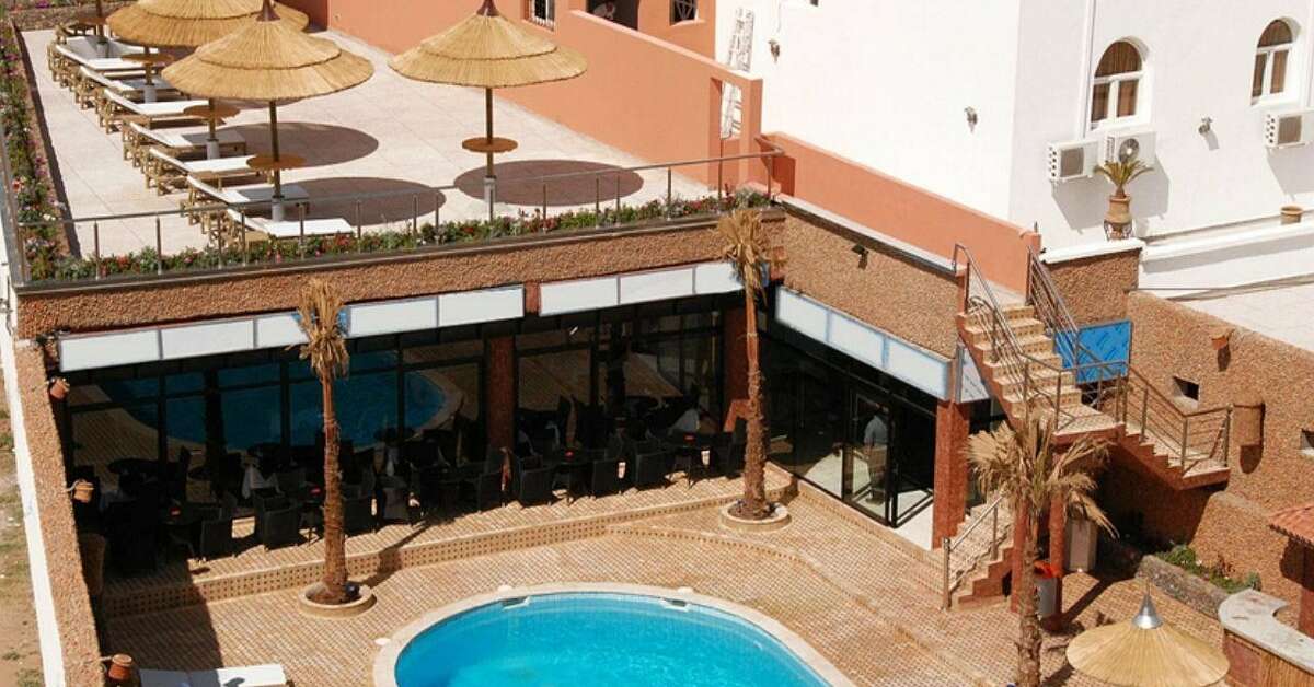 Zwembadzijde bij Omega Hotel Agadir, Marokko foto2