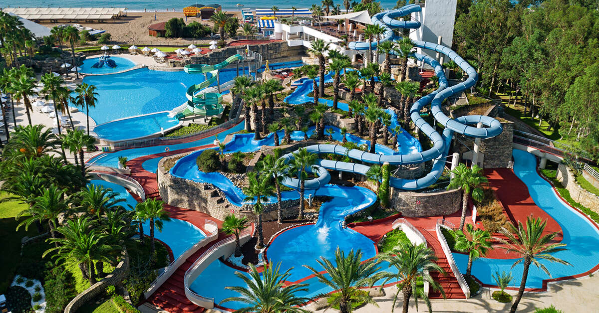 Zwembad met glijbanen van Otium Seven Seas Hotel Side, Turkije foto 1