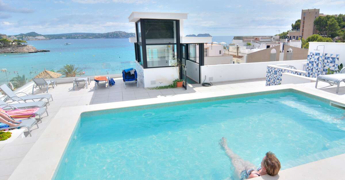 Zwembad van Treff Boutique Hotel in Paguera, Spanje foto 1