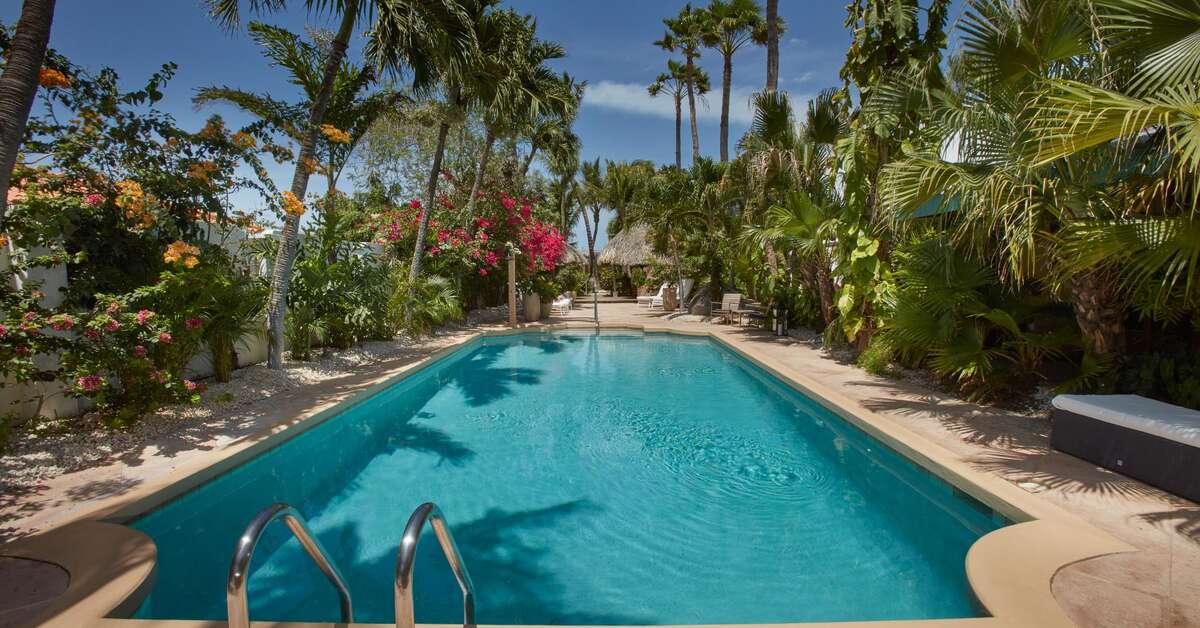 Zwembad van Paradera Park Appartementen Hotel Paradera, Aruba foto 1