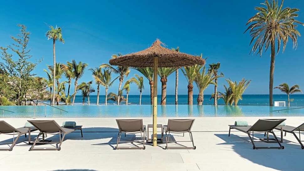 Buitenzijde van het strand bij het Paradisus Gran Canaria By Melia Hotel San Agustin, Spanje foto 1