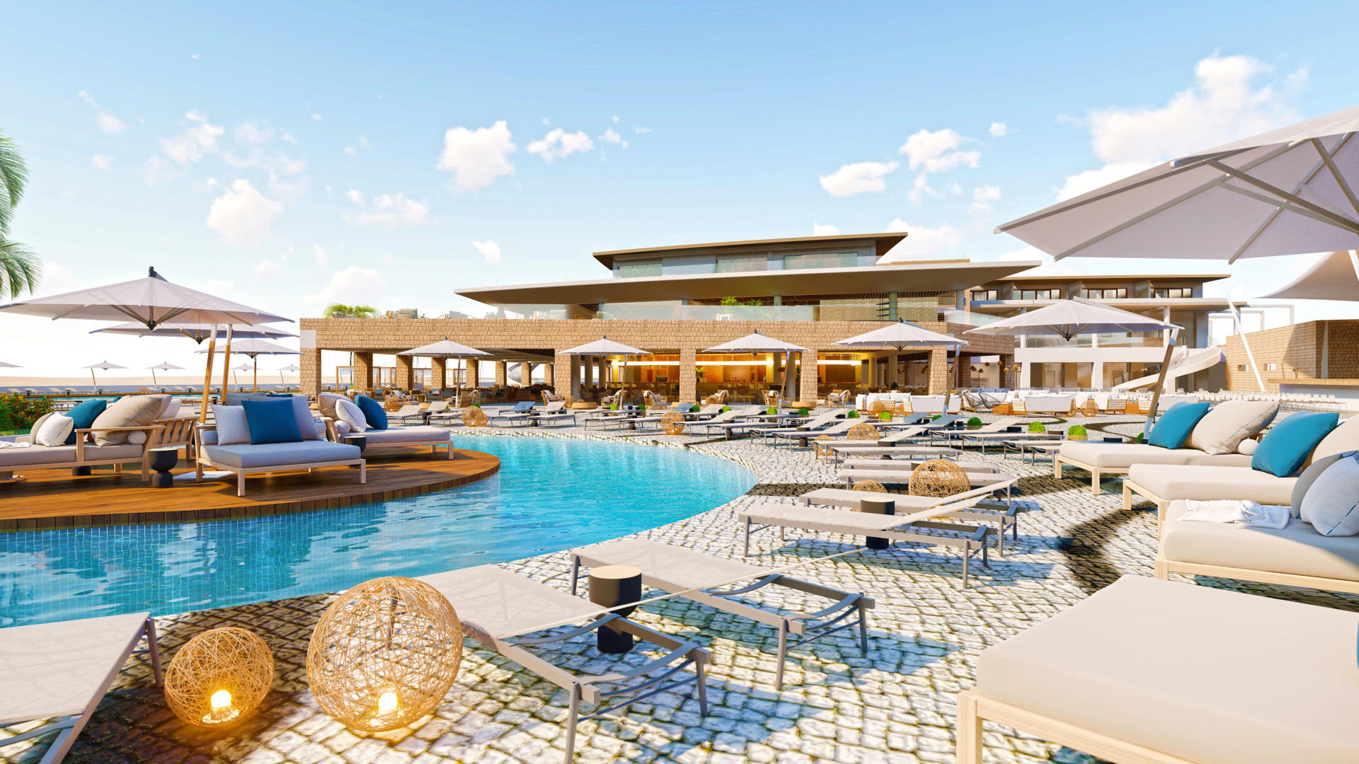 Zwembadzijde bij Royal Horizon Ponta Sino Hotel Santa Maria, Kaapverdië foto 3