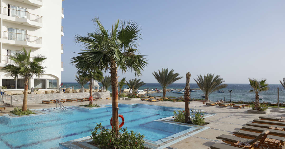Zwembad van Royal Star Beach Resort Hurghada, Egypte foto 2