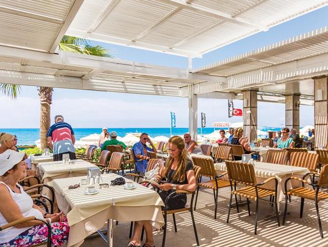 Restaurant in het Hotel Side Star Beach in Side, Turkije photo 2