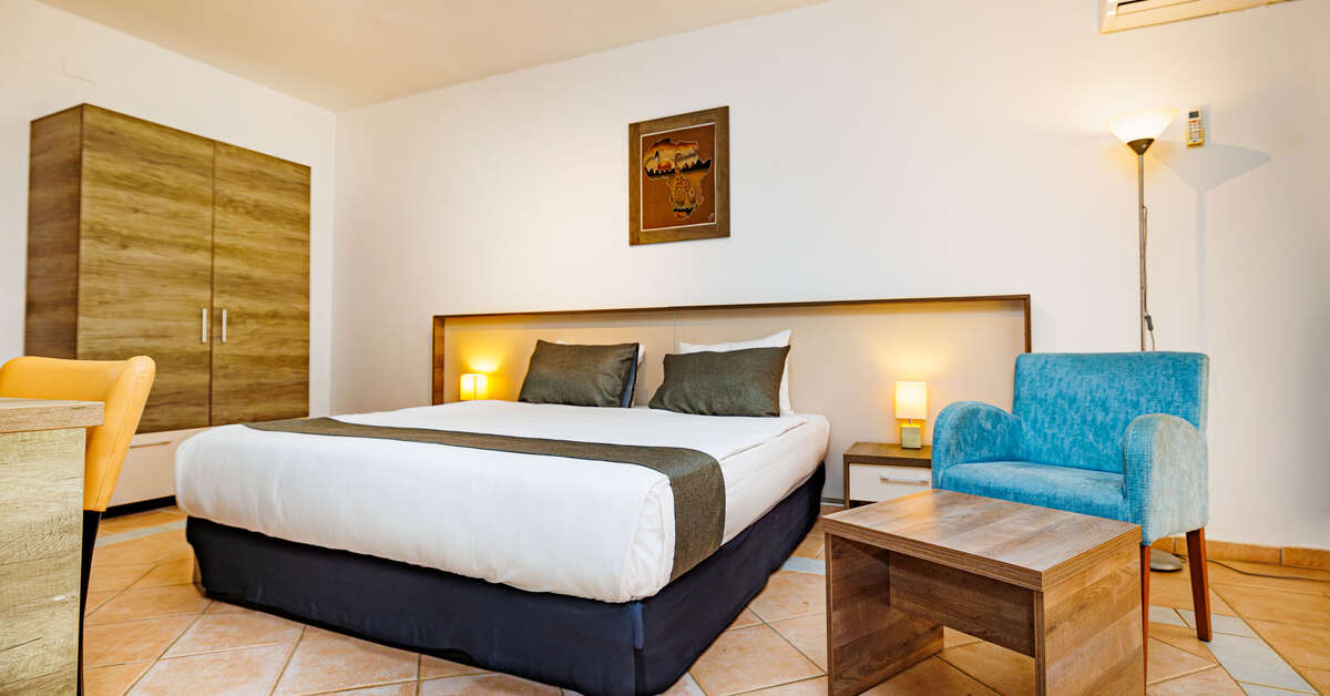 Hotelkamer in Sun Beach Hotel in Bakau, Gambia foto 3