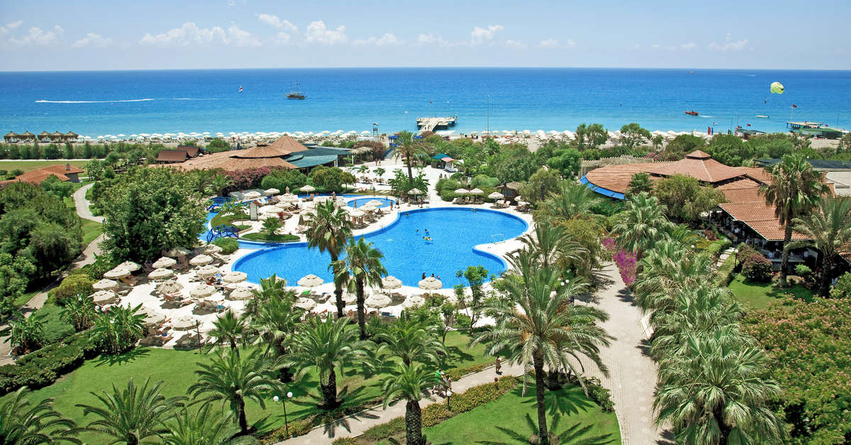 Buitenkant van Sunrise Park Resort en Spa Hotel in Side, Turkije foto 2