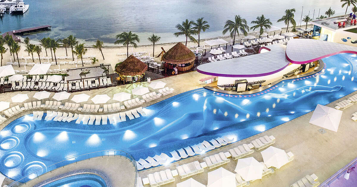 Zwembad van Temptation Cancun Resort in Cancún, Mexico foto 2