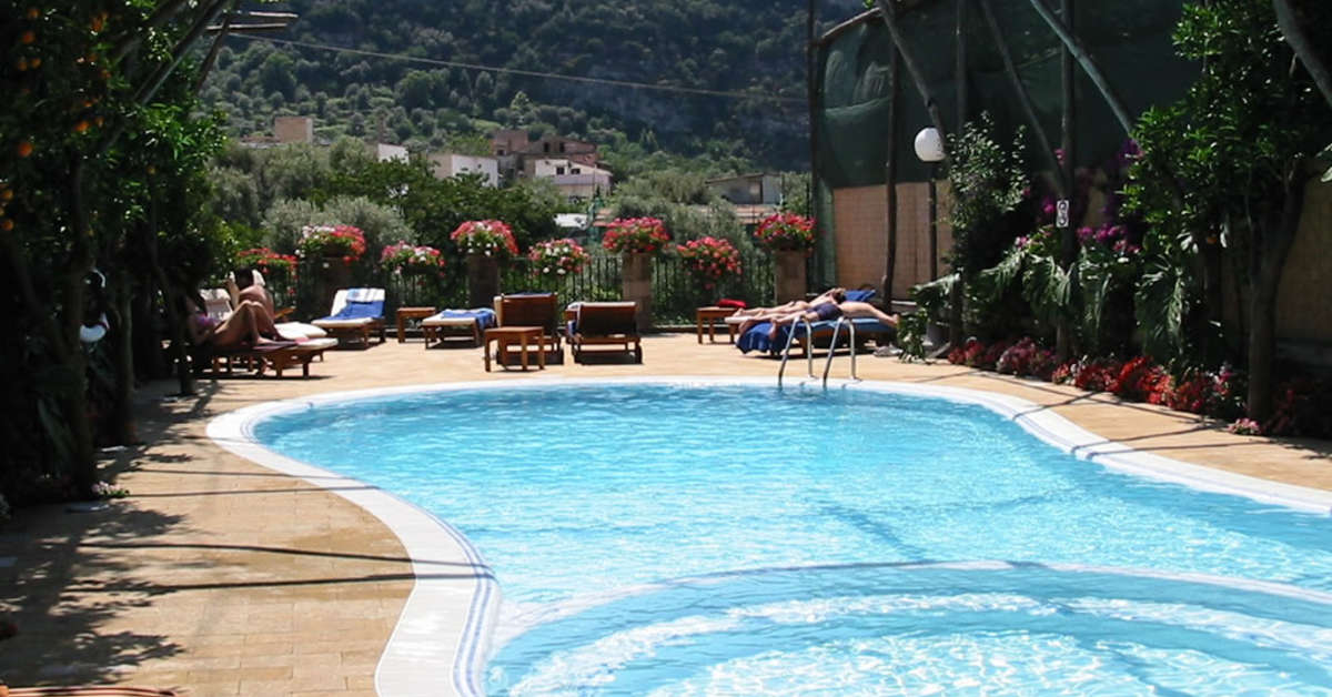 Zwembad van Villaggio Verde Hotel Sorrento, Italië foto 1