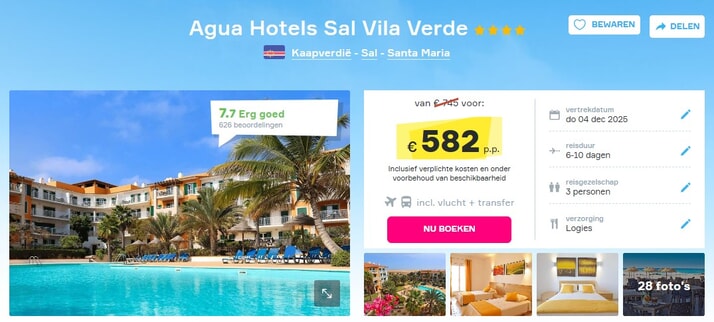 Agua Hotels Sal Vila Verde | Kaapverdië