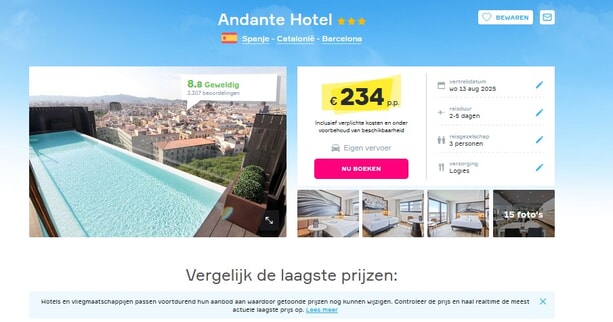 Andante Hotel: Stijlvolle Stedentrip Deal Barcelona!