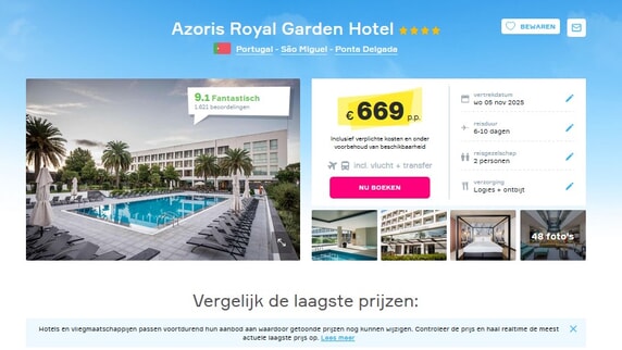 Azoris Royal Garden Hotel: Luxe Vakantiedeal São Miguel!
