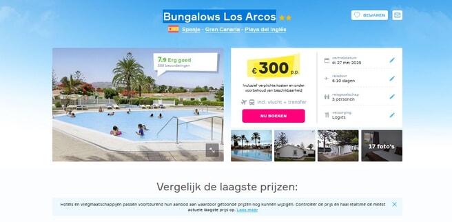 Bungalows Los Arcos: Zonvakantie Gran Canaria Deal