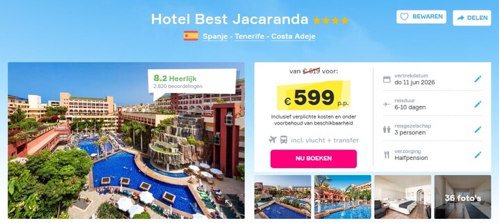 hotel-best-jacaranda-tenerife-spanje-korting