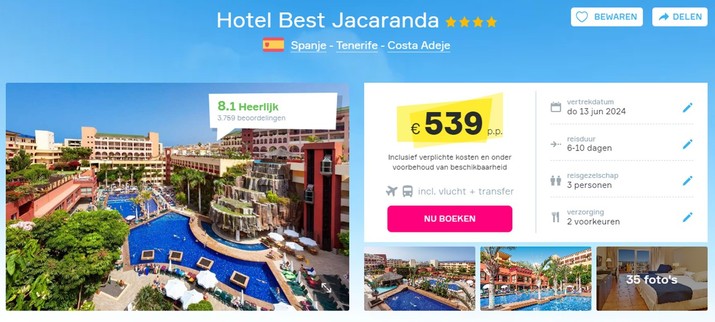 hotel-best-jacaranda-tenerife-spanje-korting