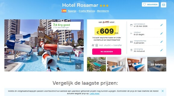 Hotel Rosamar Benidorm: Vakantiedeal aan de Costa Blanca