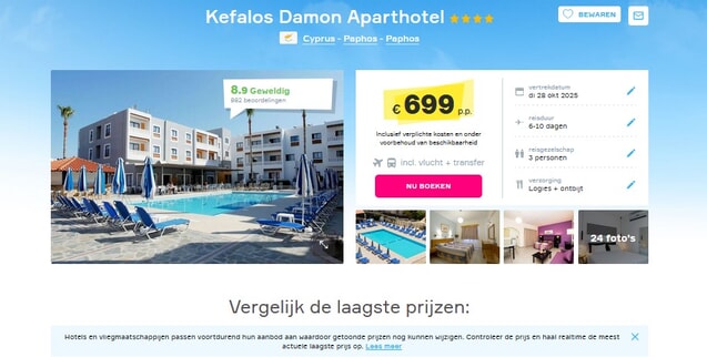 Kefalos Damon Aparthotel: Vakantiedeal Cyprus!