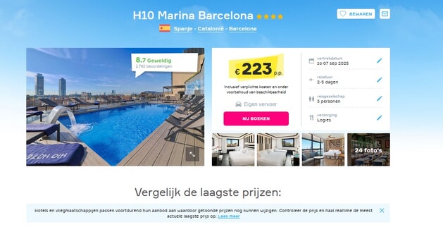 H10 Marina Barcelona: Stedentrip Vakantiedeal Spanje!