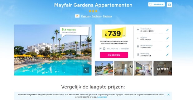 Mayfair Gardens: Comfortabele Vakantiedeal Cyprus!